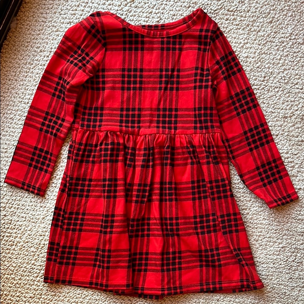 Cat & Jack Red Checkered Dress
